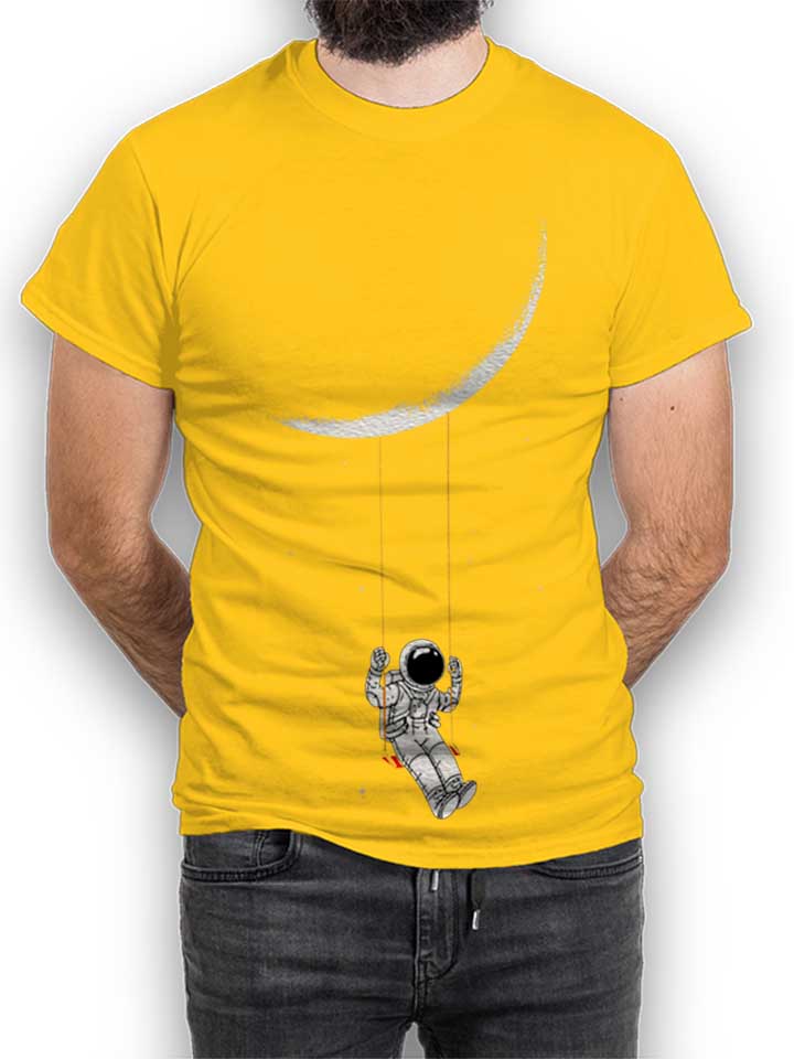 Swinging Astronaut Moon T-Shirt giallo L