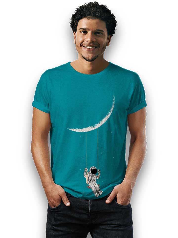 swinging-astronaut-moon-t-shirt tuerkis 2