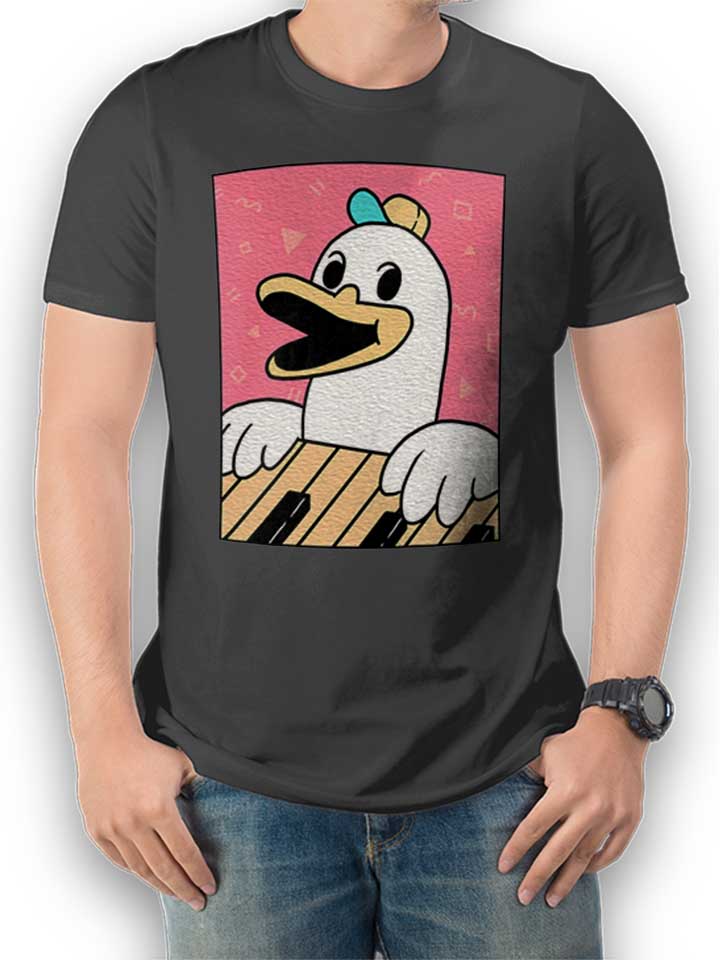 Synth Duck  T-Shirt dark-gray L