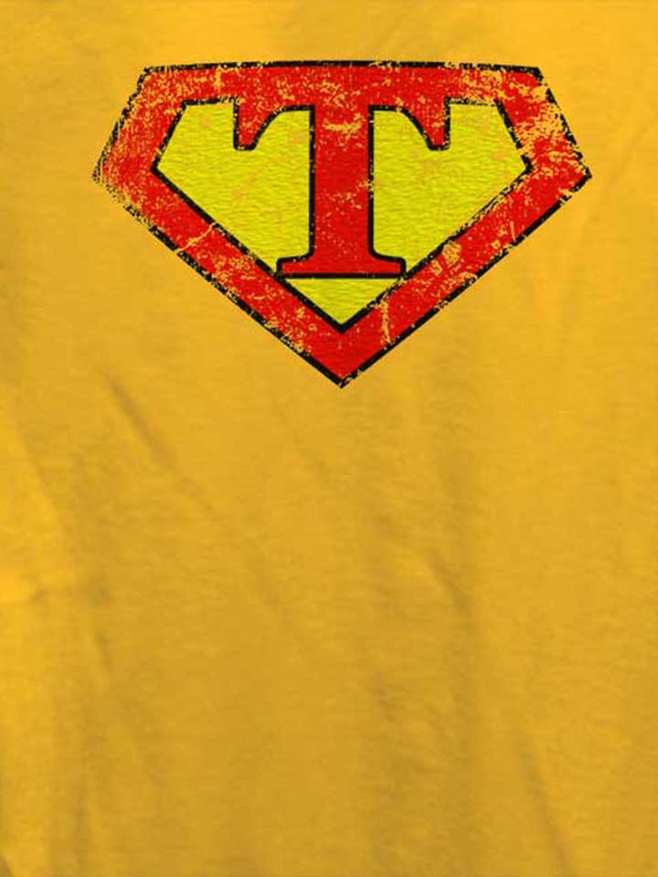 t-buchstabe-logo-vintage-damen-t-shirt gelb 4