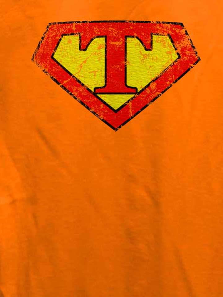 t-buchstabe-logo-vintage-damen-t-shirt orange 4