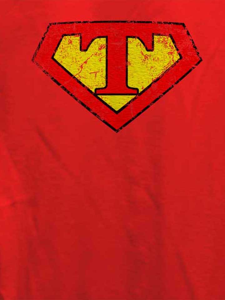 t-buchstabe-logo-vintage-damen-t-shirt rot 4