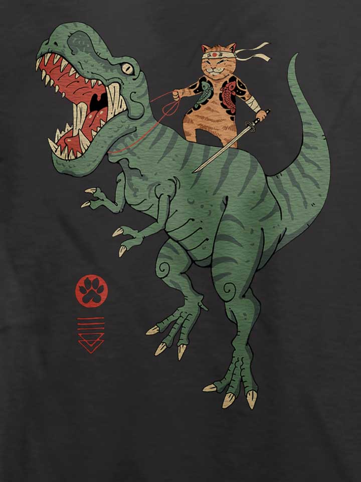 t-rex-cat-t-shirt dunkelgrau 4