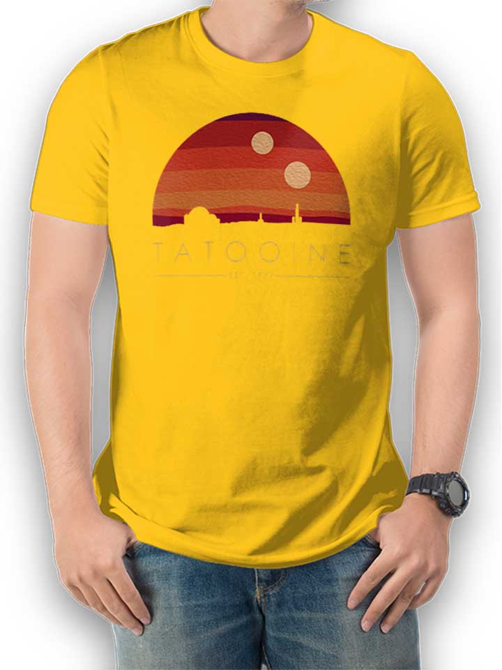 Tatooine Est 1977 T-Shirt gelb L
