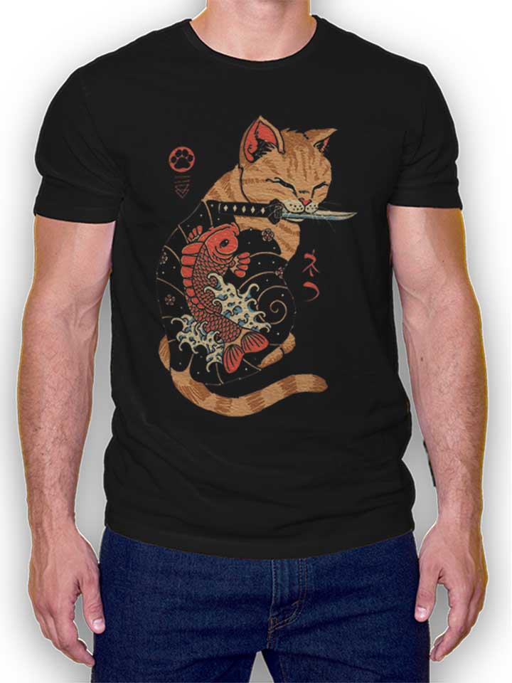 Tattooed Cat T-Shirt schwarz L