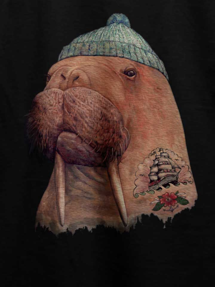tattooed-walrus-t-shirt schwarz 4