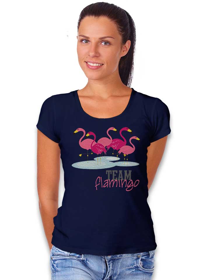 team-flamingo-damen-t-shirt dunkelblau 2