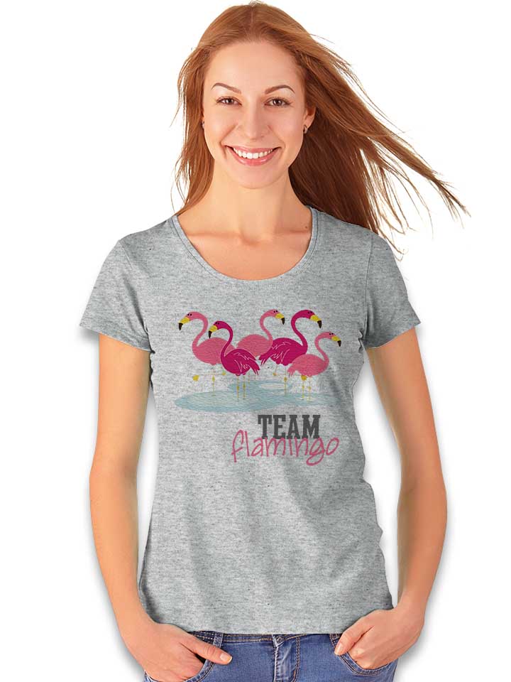 team-flamingo-damen-t-shirt grau-meliert 2