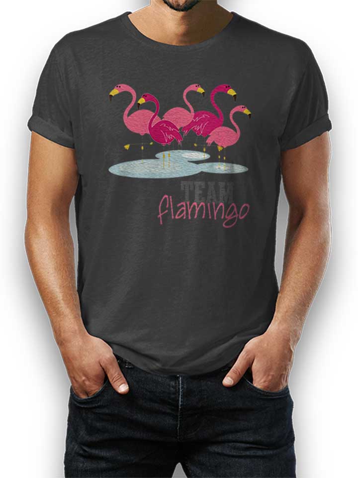 Team Flamingo T-Shirt dunkelgrau L