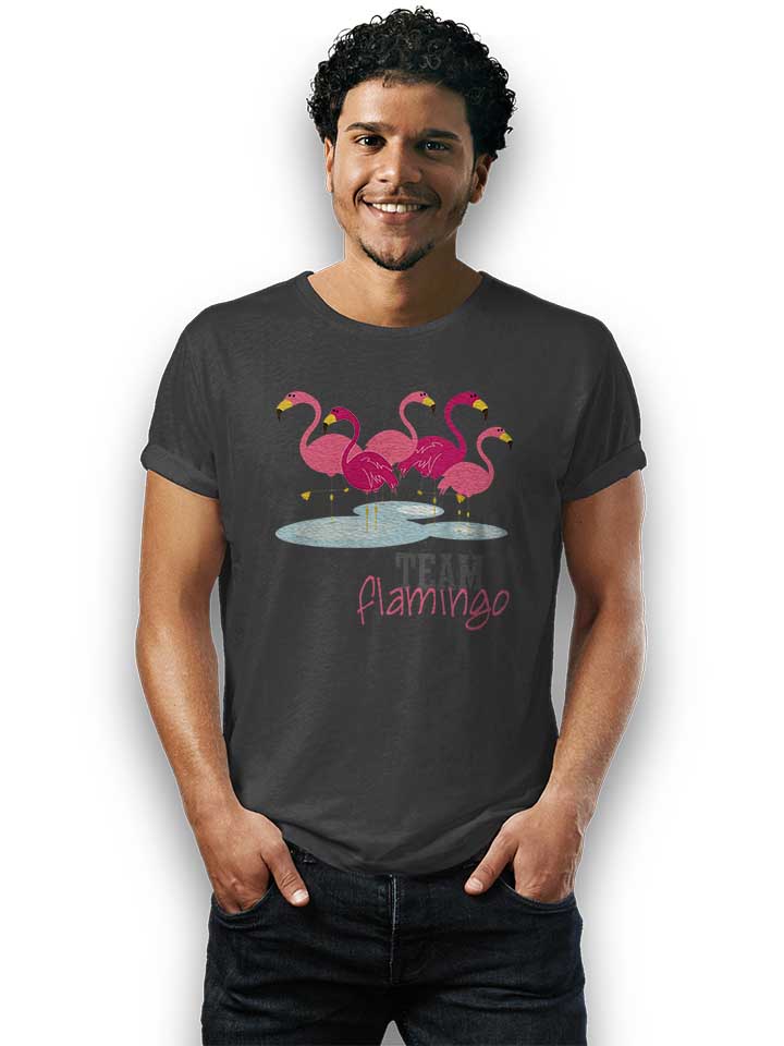 team-flamingo-t-shirt dunkelgrau 2