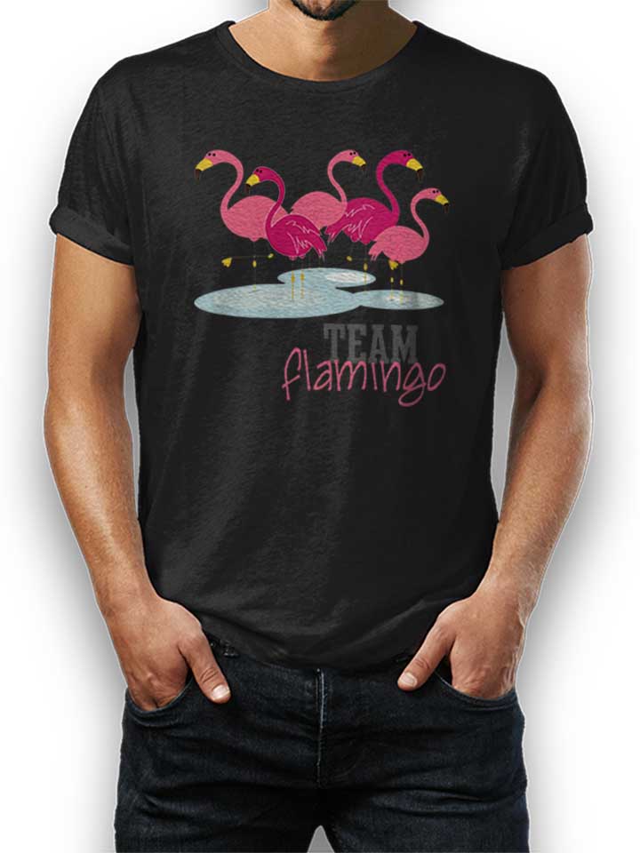 Team Flamingo T-Shirt schwarz L
