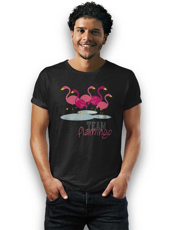 team-flamingo-t-shirt schwarz 2