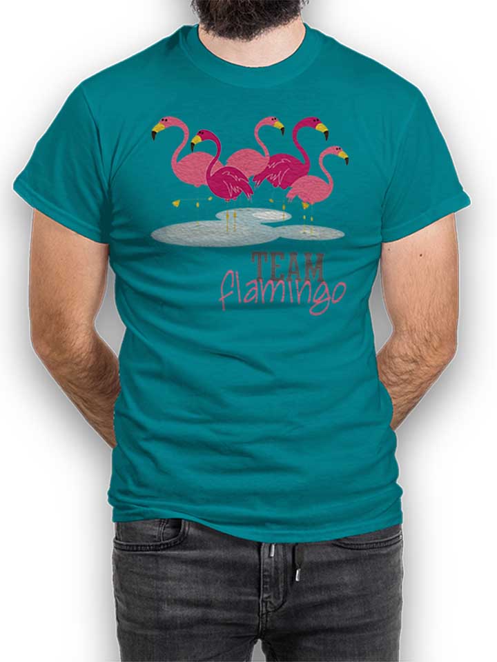 team-flamingo-t-shirt tuerkis 1