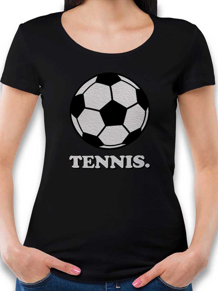 Tennis Fussball Womens T-Shirt black L