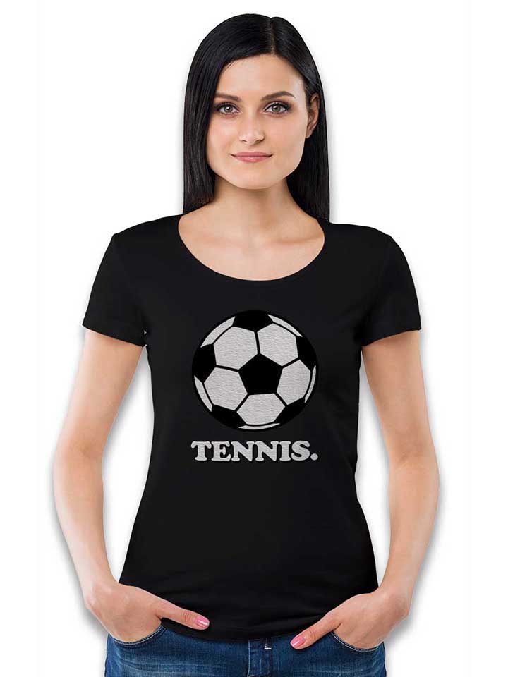 tennis-fussball-damen-t-shirt schwarz 2