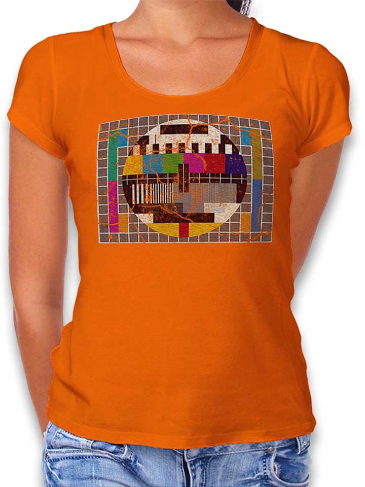 Testbild Vintage Damen T-Shirt orange L