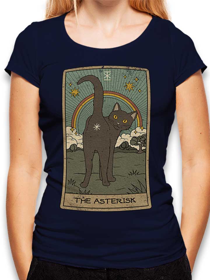 The Asterisk Cat Camiseta Mujer azul-marino L