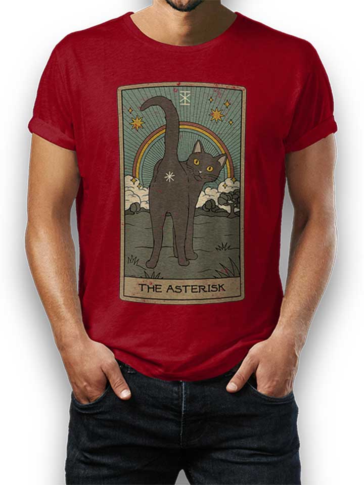 The Asterisk Cat T-Shirt bordeaux L