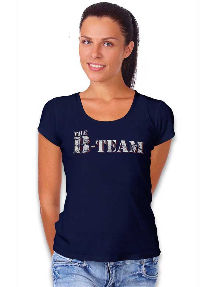 the-b-team-vintage-damen-t-shirt dunkelblau 2