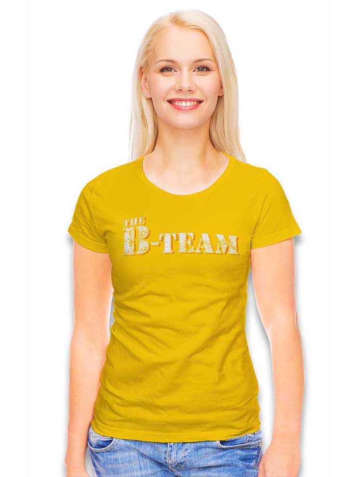 the-b-team-vintage-damen-t-shirt gelb 2