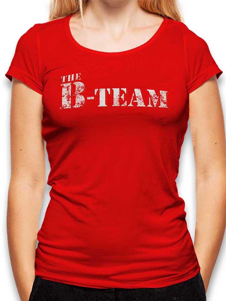 the-b-team-vintage-damen-t-shirt rot 1