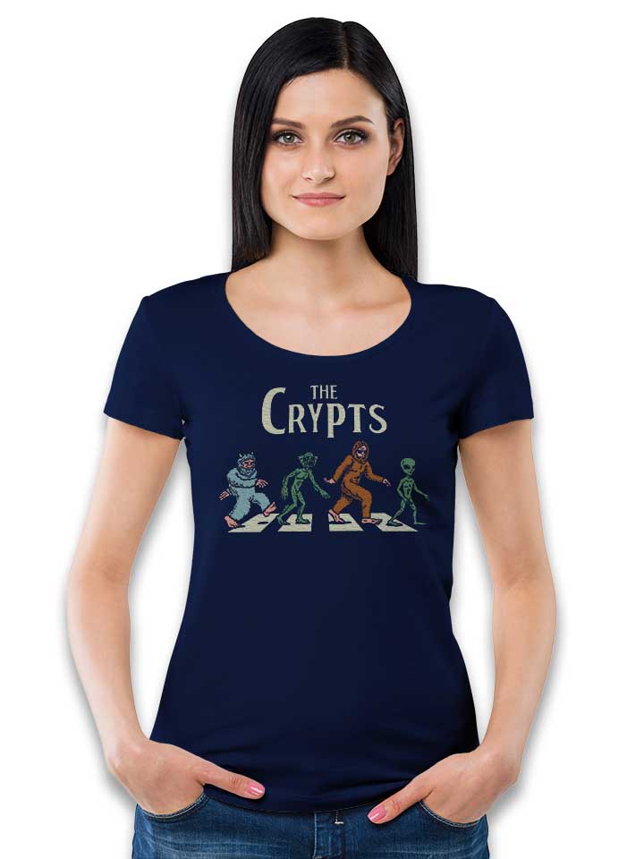 the-crypts-abbey-road-damen-t-shirt dunkelblau 2