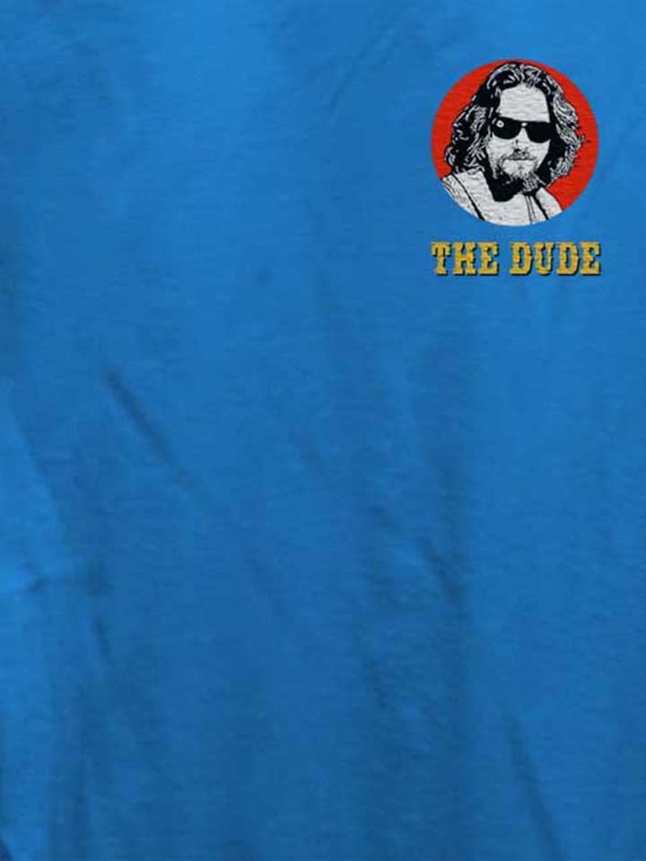 the-dude-chest-print-damen-t-shirt royal 4
