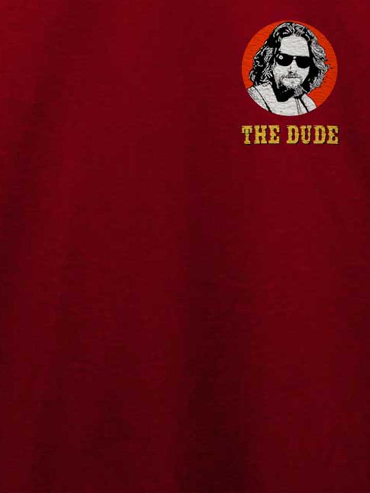 the-dude-chest-print-t-shirt bordeaux 4