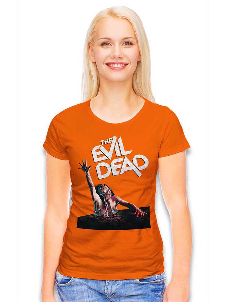 the-evil-dead-damen-t-shirt orange 2