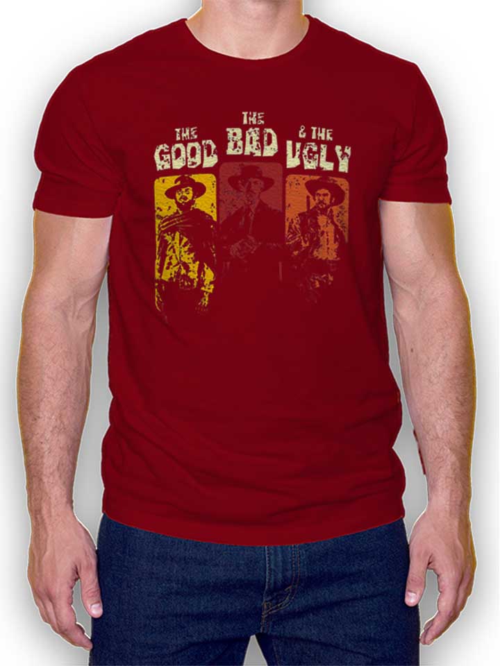 The Good The Bad And The Ugly 02 T-Shirt bordeaux L