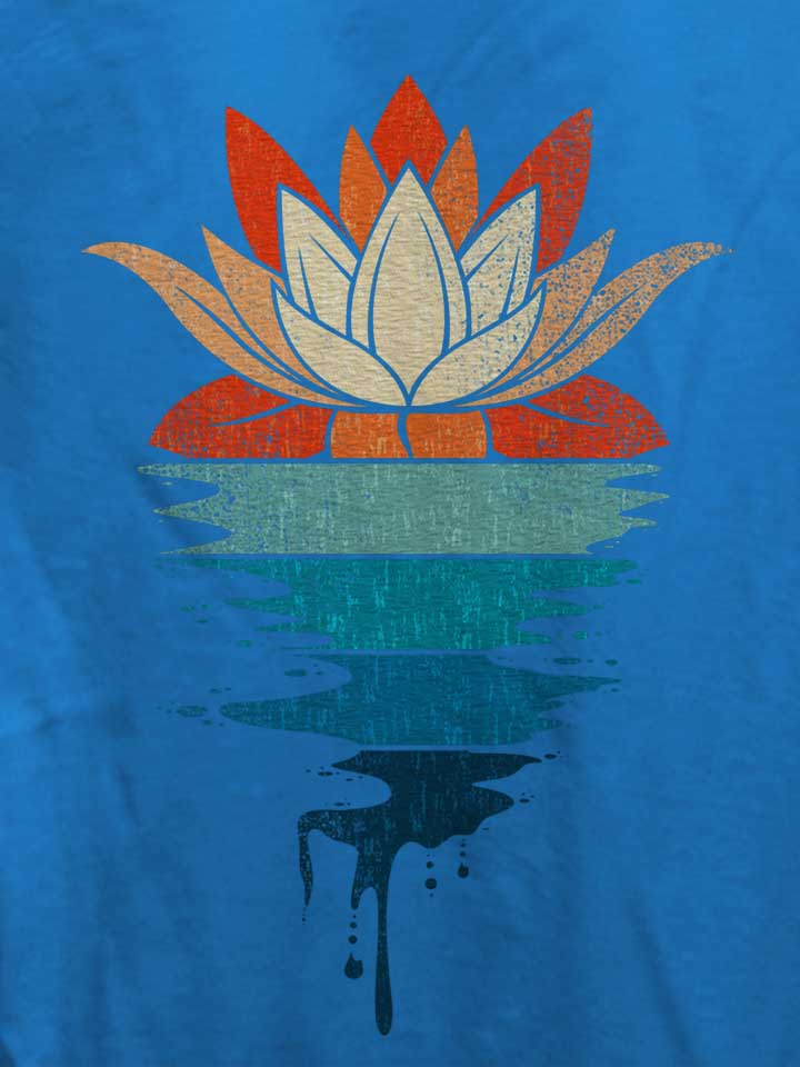 the-lotus-retro-damen-t-shirt royal 4