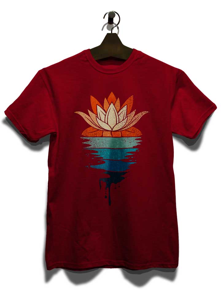 the-lotus-retro-t-shirt bordeaux 3