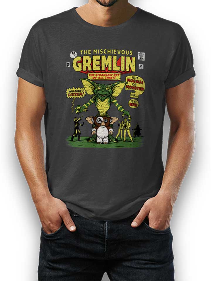 The Mischievous Gremlin T-Shirt gris-fonc L