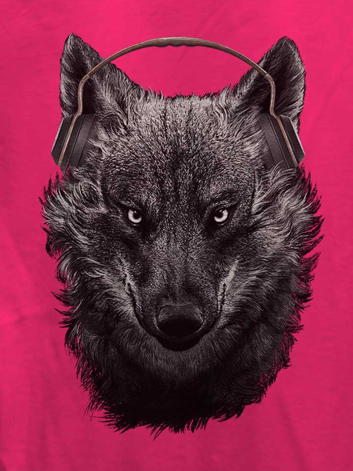 the-musical-wolf-damen-t-shirt fuchsia 4