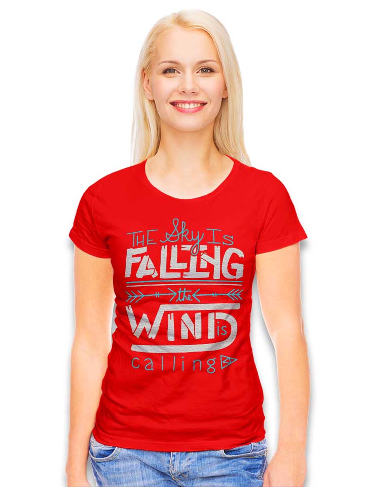 the-sky-is-falling-damen-t-shirt rot 2