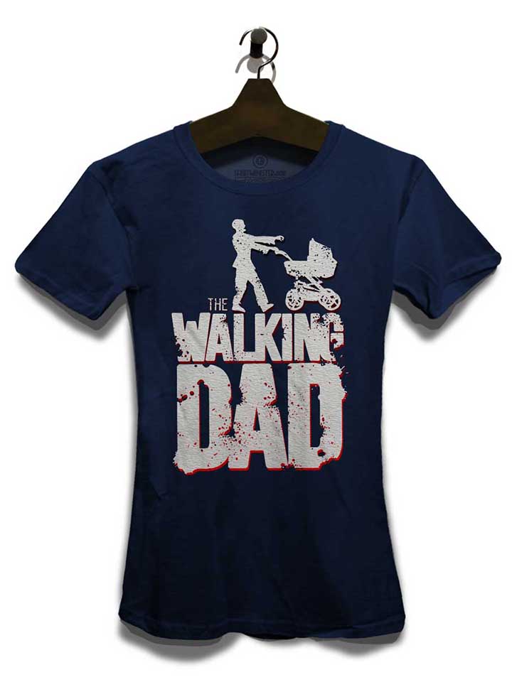 the-walking-dad-vintage-damen-t-shirt dunkelblau 3