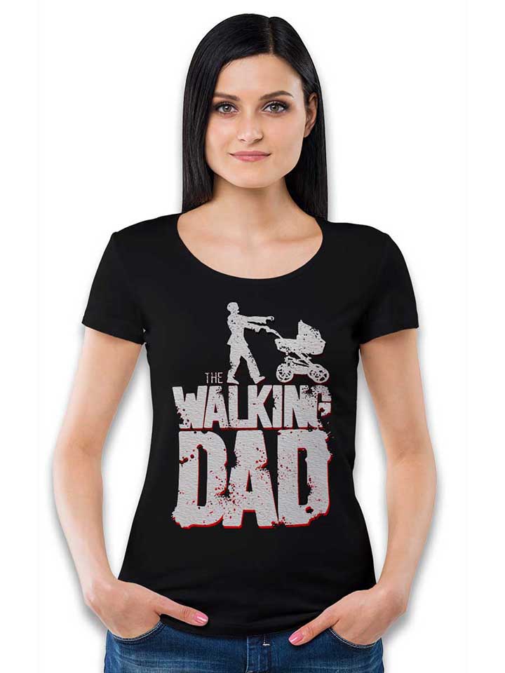 the-walking-dad-vintage-damen-t-shirt schwarz 2