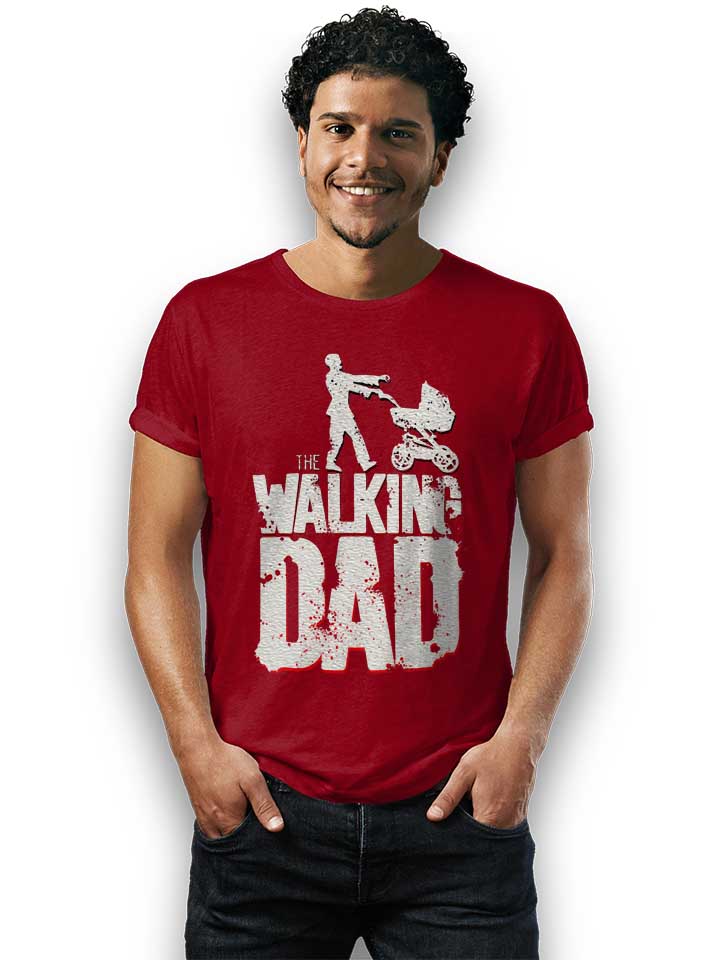 the-walking-dad-vintage-t-shirt bordeaux 2