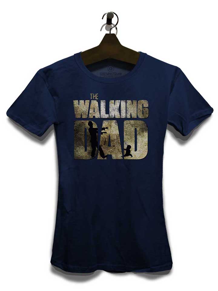 the-walking-dad-damen-t-shirt dunkelblau 3