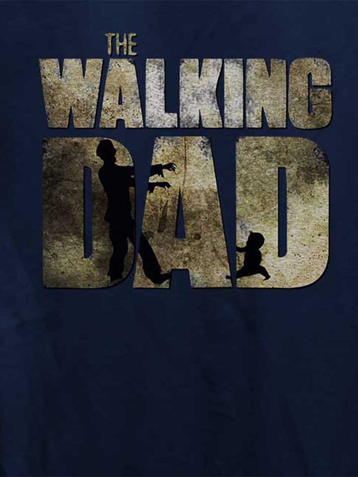 the-walking-dad-damen-t-shirt dunkelblau 4