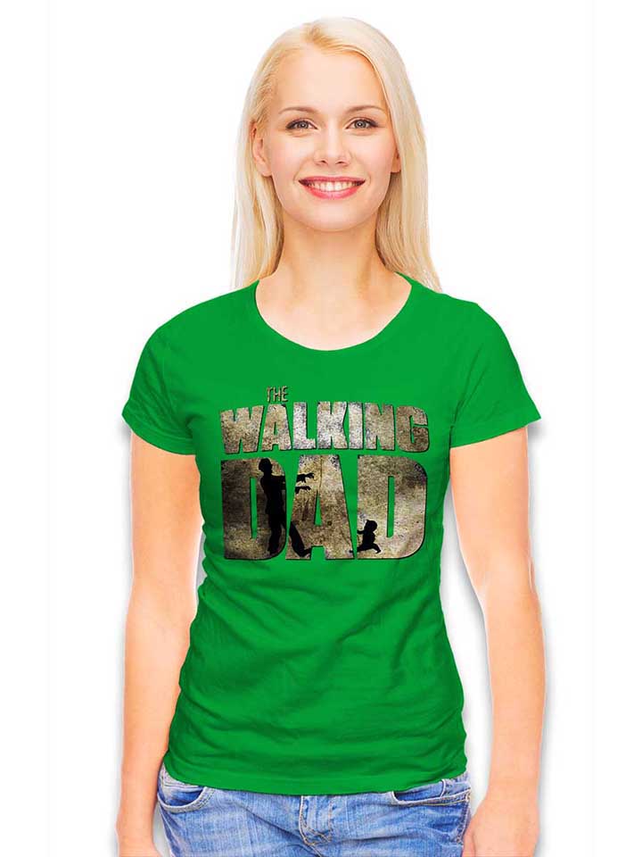 the-walking-dad-damen-t-shirt gruen 2