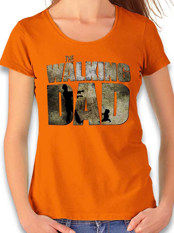 the-walking-dad-damen-t-shirt orange 1