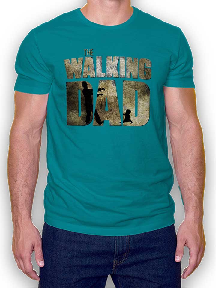 The Walking Dad T-Shirt turchese L