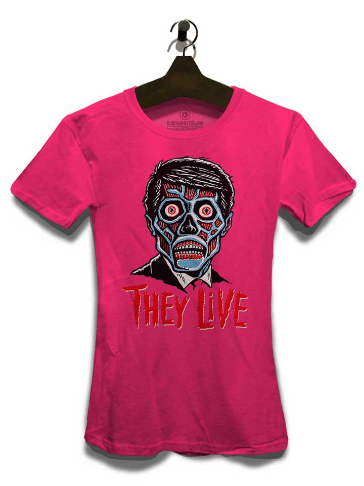 they-live-damen-t-shirt fuchsia 3
