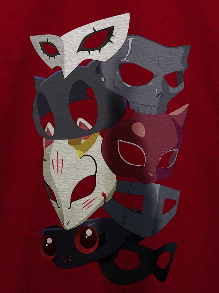 thieves-masks-t-shirt bordeaux 4