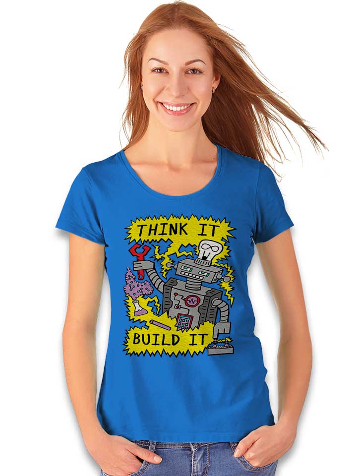 think-build-robot-damen-t-shirt royal 2