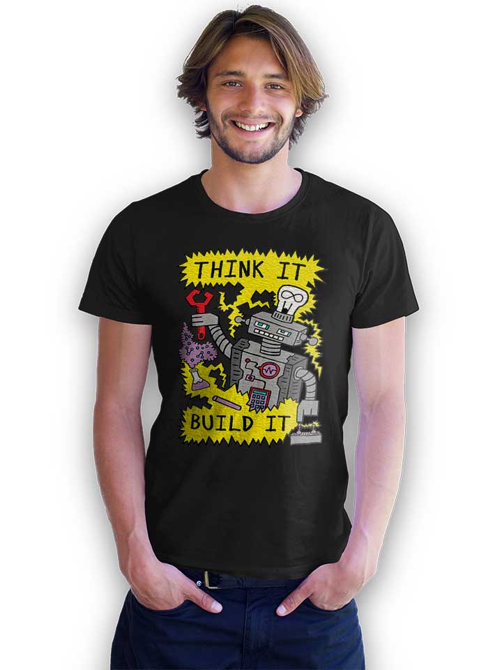think-build-robot-t-shirt schwarz 2
