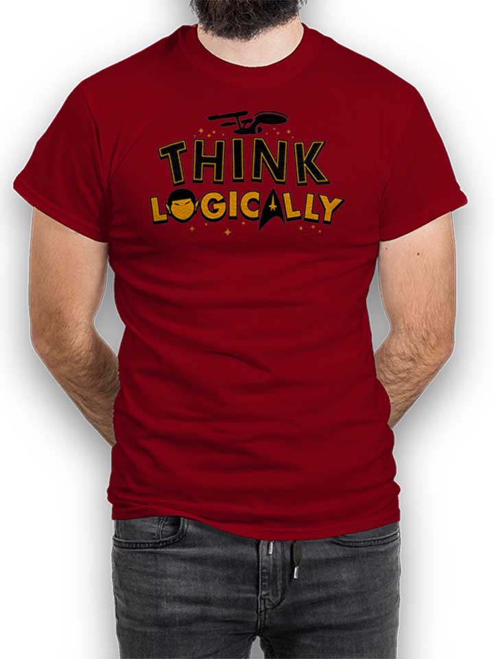 Think Logically Spock T-Shirt bordeaux L