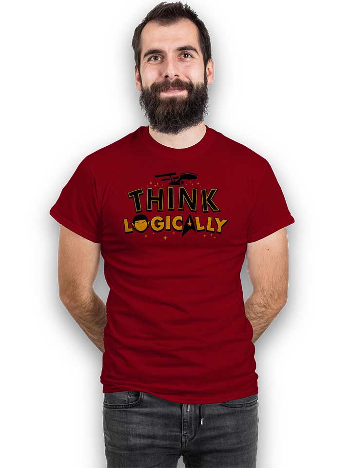 think-logically-spock-t-shirt bordeaux 2