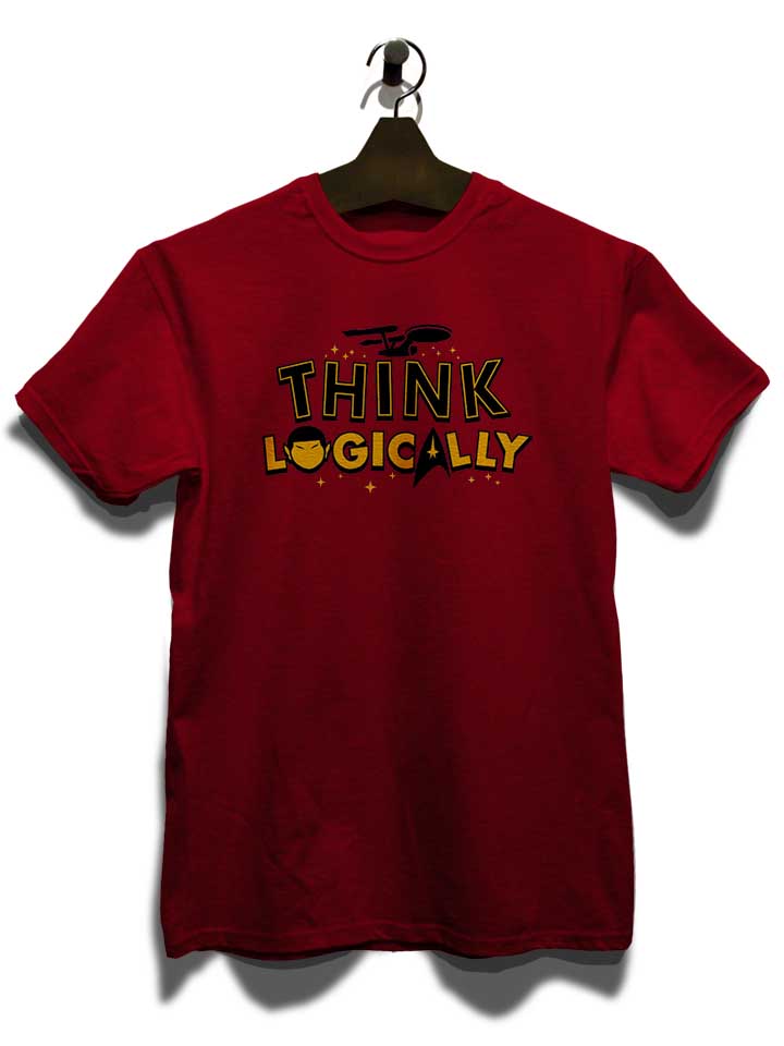 think-logically-spock-t-shirt bordeaux 3
